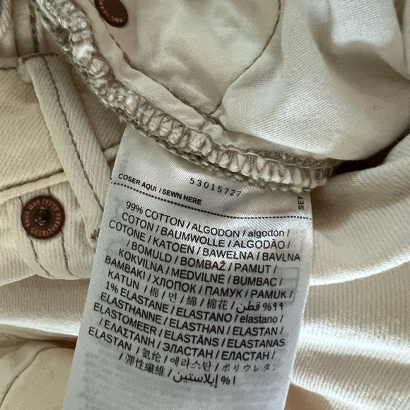 Mango grace crop slim fit cream jeans size 4/36 - Picture 5 of 7